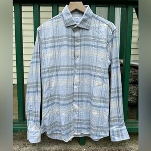Ledbury The Albini Cream Elkhart Plaid Flannel Casual Shirt 16-35